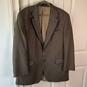 Ralph Lauren Wool Men's Blazer Sport Coat Casual Jacket Size‎ 45L 2 Button Brown